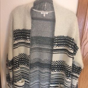 Woman’s fuzzy cardigan